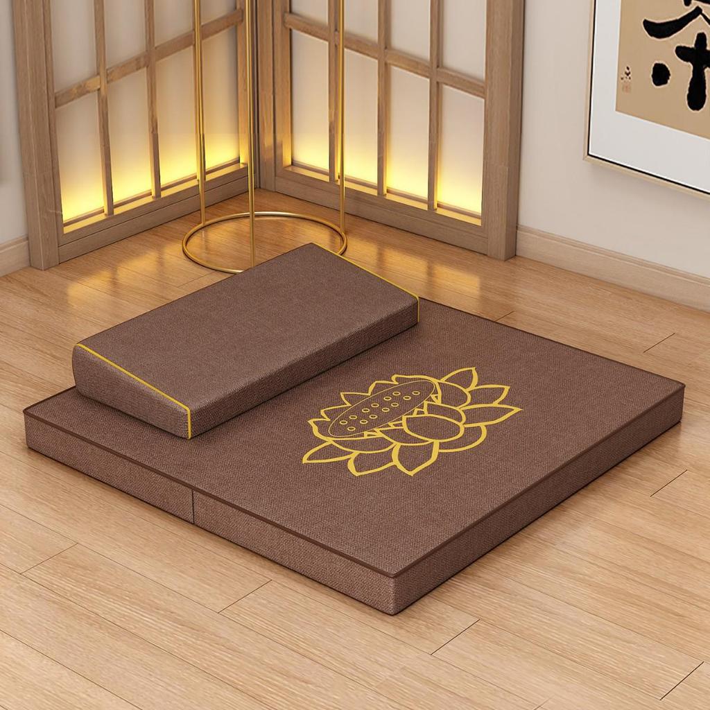 Zazen Buddha Meditation Mat: Coconut Palm Kneeling Mat for Worship and Home Sitting Practice.