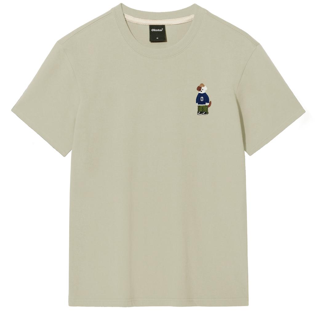 OKSTAR Mini Me Beanie Brodog Embroidered Short Sleeve T-Shirt (Type C)