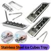 Stainless Steel Ice Cubes Tray 18-Slot Metal Ice Cubes Tray with Easy Release Handle Ice Cubes Maker