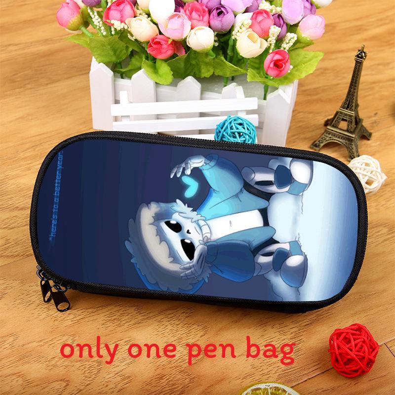 Undertale Pencil Case Large Capacity Nylon Organizer For Students And Artists