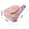 Women's Bag with an Accent On a Textile Strap Made of Smooth Eco-leather VINTAGE Bag 22772 Pink