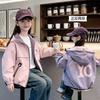 Giacca Reversibile per Bambina Primavera Autunno Moda Bambini Top Giacca a Vento con Cappuccio per Bambini Grandi Cappotto da Esterno