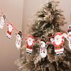 Christmas Elk & Santa Paper Garland Banner