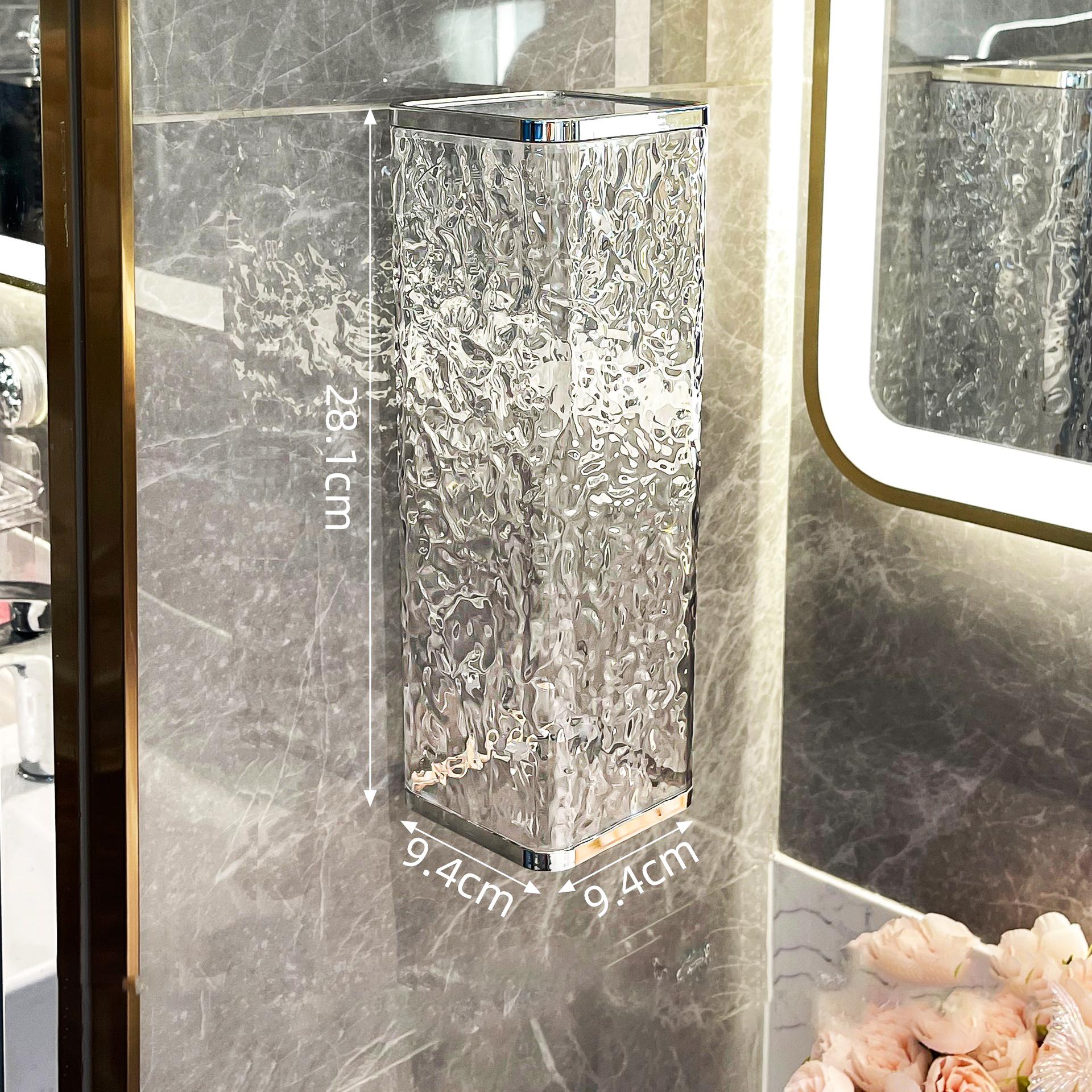 

Легкий роскошный одноразовый держатель для стаканов, держатель для бумажных стаканов без отверстий, настенная пылезащитная полка для хранения, пластиковый держатель для стаканов