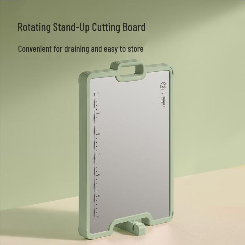 

COOKER KING Double-Sided Antibacterial Stainless Steel Cutting Board