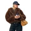Ins style European and American fox fur jacket women's short autumn and winter imitation fur jacket light versatile plush women's clothing