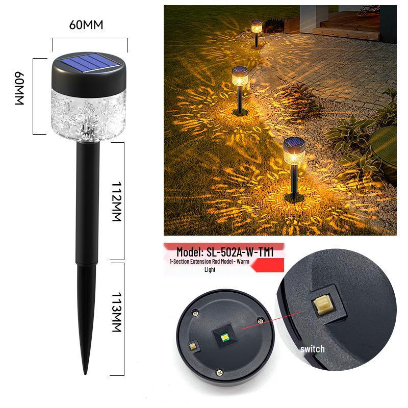 Waterproof Solar Projection Garden Stake Light with Sensor Solar Lawn Light