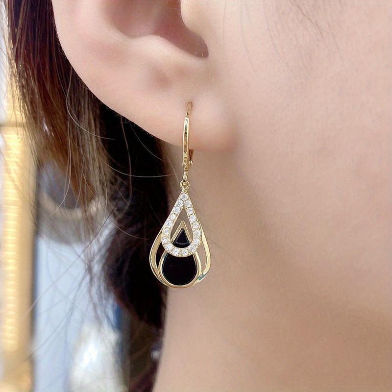 Fashionable Simple Hollow Water Droplet Earrings Party Commemorative Gifts Jewelry For Friends Exquisite Christmas And Birthday Gifts