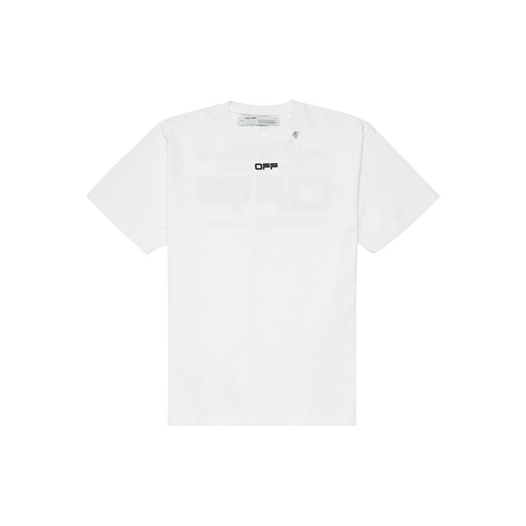 OFF-WHITE Oversized Fit Wavy Line T-Shirt White Men Streetwear OMAA038R201850040110