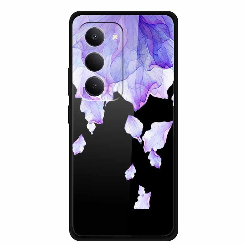 Glas-Rückseite für Xiaomi Redmi 15 4G Cartoon Niedlich Weicher Stoßfänger Harte Gehärtete Glas Hülle für Xiaomi Redmi 15 5G Hülle 6,9" Schale