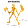 Three-Dimensional Skeleton Action Figure Multi-Articulable Can Movable Skull Model Wearable Multicolor Skeleton Assembly Toys