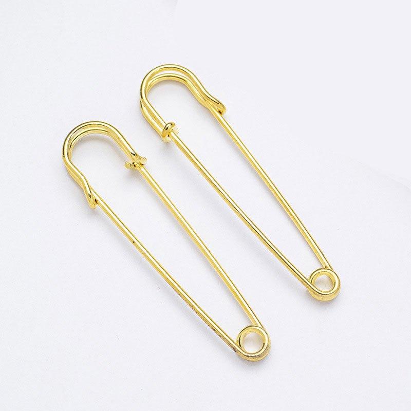 

10Pcs 8CM Large Safety Pin Heavy Duty Safety Pin Strong Sturdy Bulk Brooch For DIY Craft Skirts Clothes Accessories золотистий
