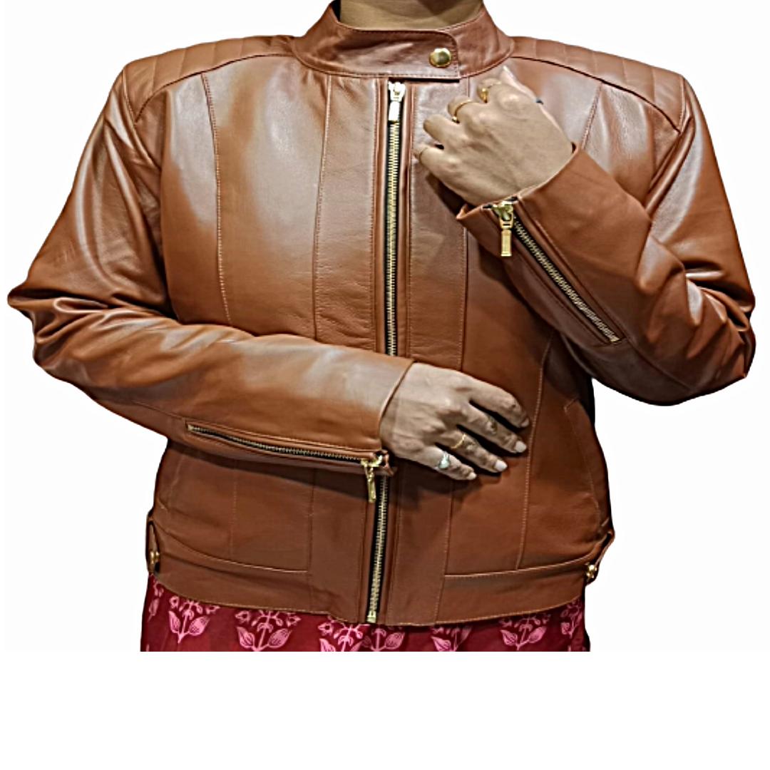 

Жіноча, байкерська куртка, КОРИЧНЕВА шкіра, мотоциклетна куртка, бомбер, Ride in Style, байкерська куртка, стьобана куртка, мотокуртка, повсякденний стиль на блискавці XXL коричневий