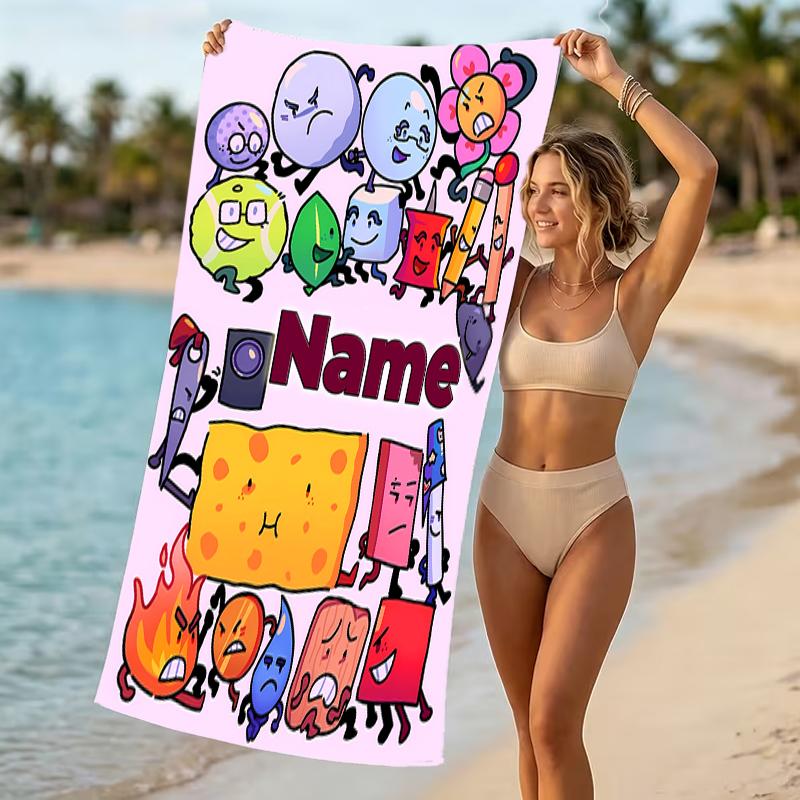 Customizable Personalized Beach Towels Nanimate Insanity Themed designs.Suitable for the Beach, Yoga, Sports;ideal As Beach Accessories