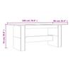 Dining Table Smoked Oak Effect 180 x 90 x 76 cm Wood Based Material