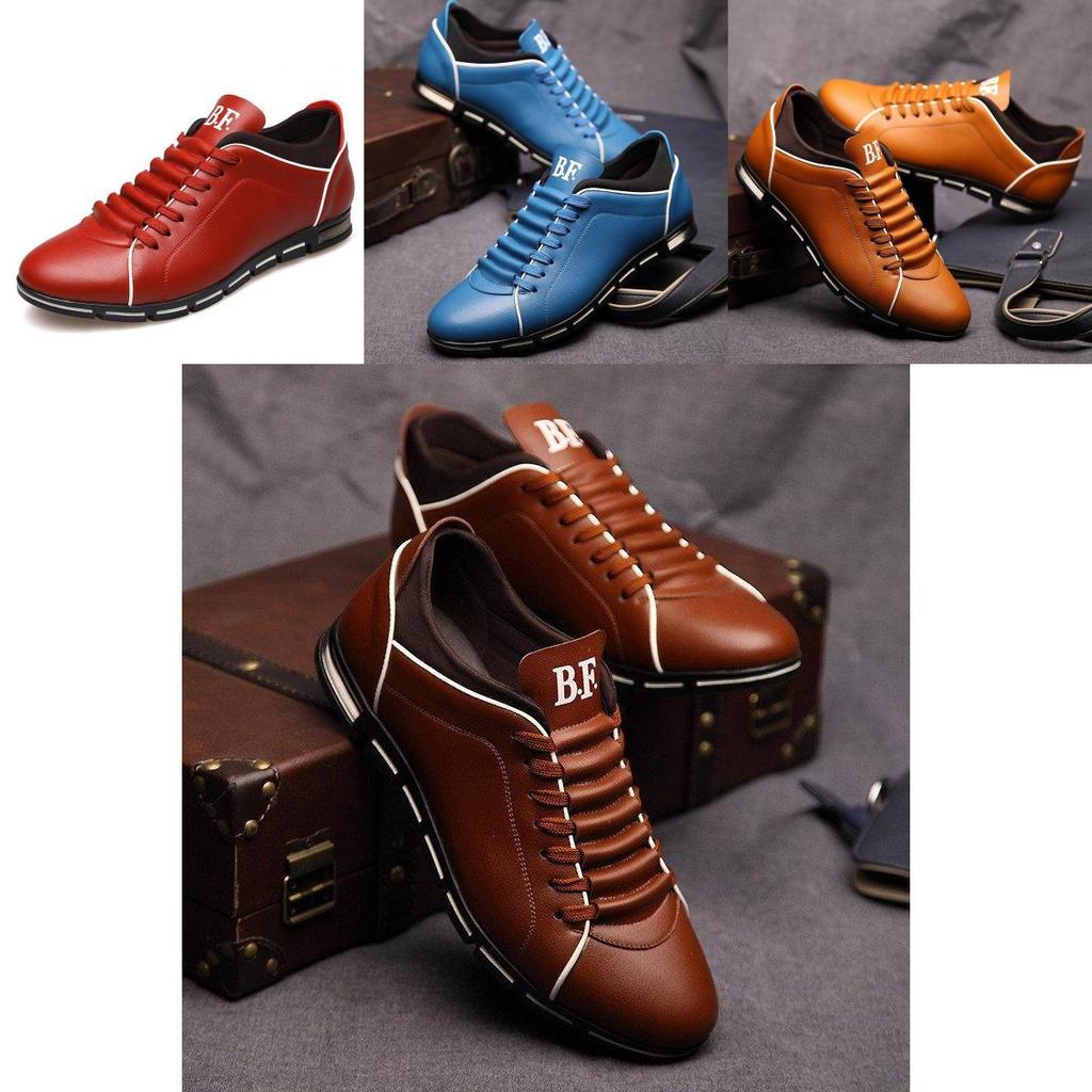 Stylish Casual Fashion Big Size Shoes For Versatile Breathable Leather Leisure Men Sneakers
