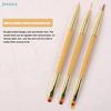 Dual-End Nail Art Brush Set - Bamboo Handle Nail Art Tools For Coloring Lining  Nail Extension