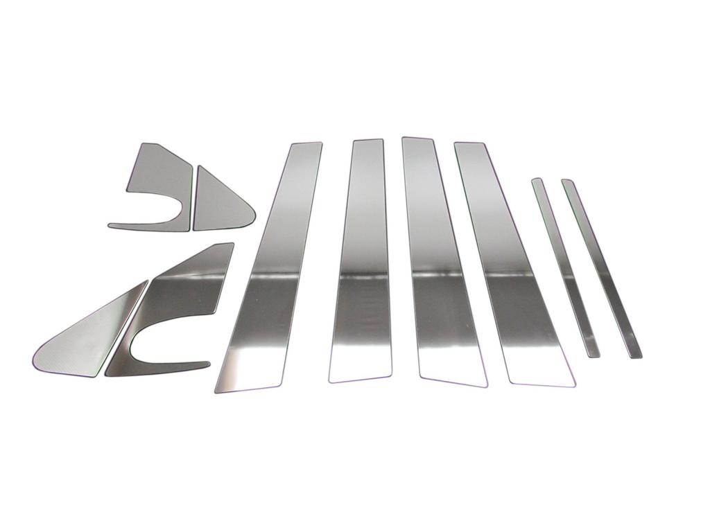 BRIGHTZ Premio 260 261 265 Early Model Ultra Mirror Stainless Steel Plated Pillar Panel 10PC for No Visor NZT ZRT NZT260 ZRT260 ZRT261 ZRT265 1183