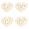 4Pcs Light Weight Cotton Cup Coaster Heart Shape Rope Woven Coaster Macrame Drink Mat  Coffee Table