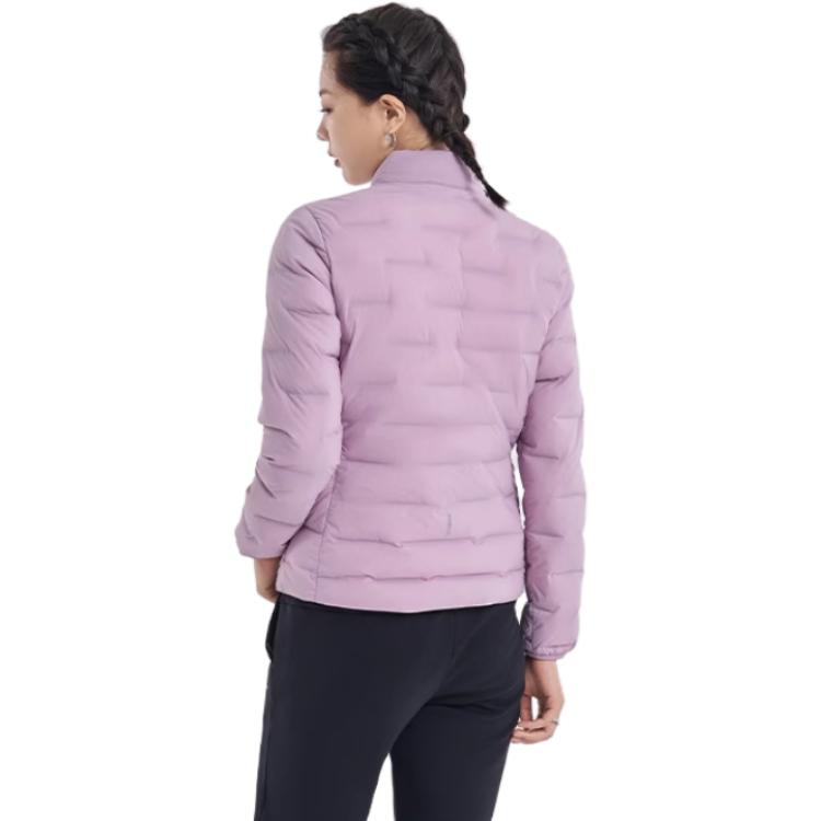 SAUCONY Logo Print Lightweight Warm Casual Down Jacket Women Outerwear Romantic-Pink SC1220007-1