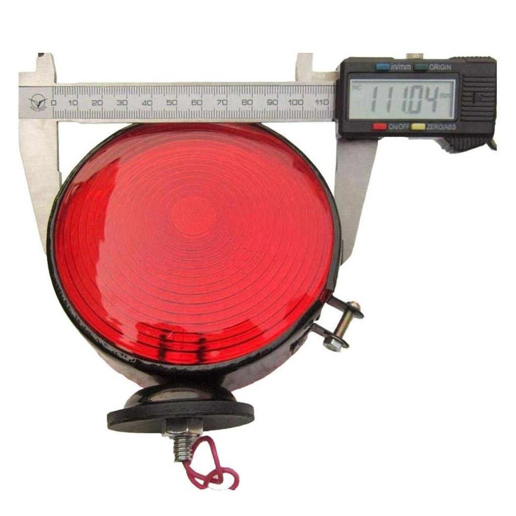 Tractor Tail Light Set | Red & Amber 12V Hazard Warning Lamp | Parking & Turn Signal Lights | Suitable for John Deere & Massey Ferguson | Set of 2