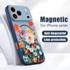 Floral Pattern Case For iPhone 17 Pro Max Hybrid TPU+PC Magnetic For Magsafe Matte Cover For iPhone 16 Pro Max 15 14 13