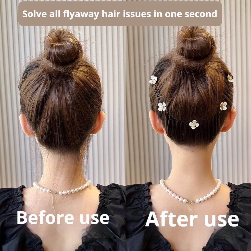 Broken Hair Tidying Artifact Invisible Fixed Hairpin Exquisite Pull Hair Comb Insert Comb Female Temperament Four-leaf Clover Hair Accessories