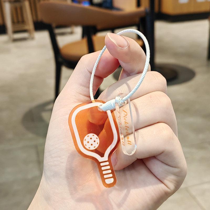 

Mini Pickleball Keychain Ornament - Fun Car Pendant Gift Standard