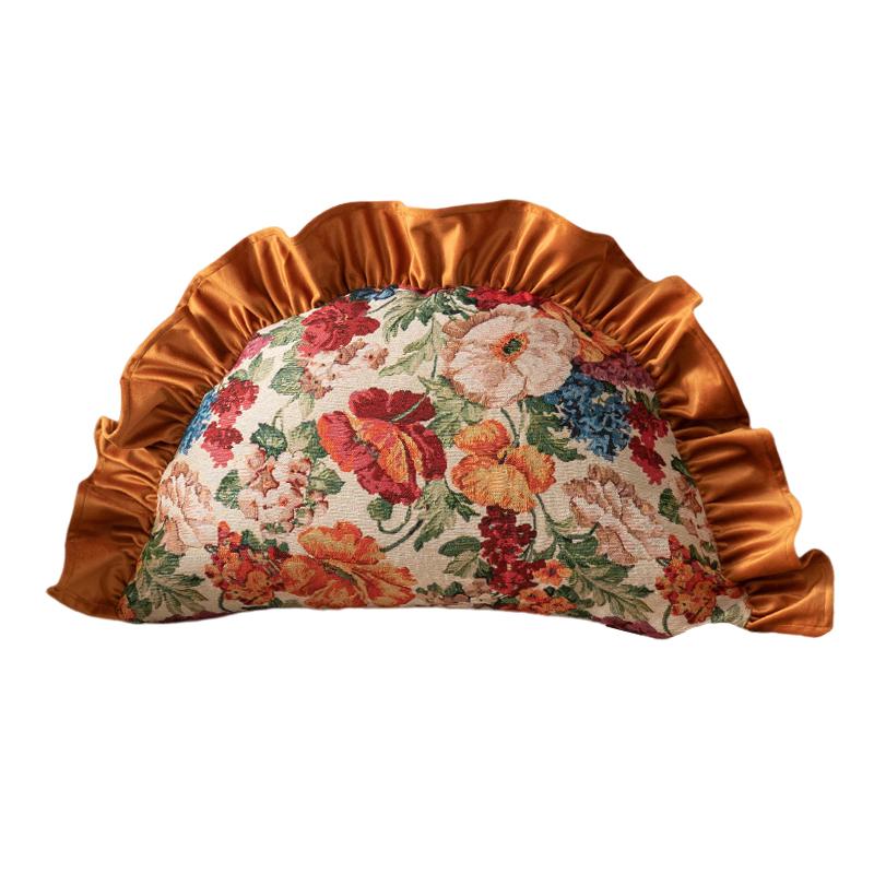 Подушка с цветочным принтом в стиле ретро декоративная подушка с оборками в форме пельменей креативная роскошная подушка для спинки дивана домашний декор 7226₽