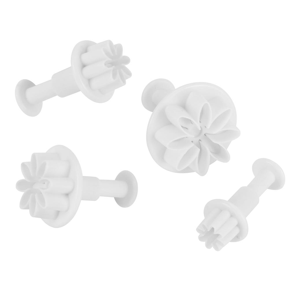 4Pcs Cake Decorating Molds Flower Pattern Fondant Cutter Mold DIY Baking Utensils