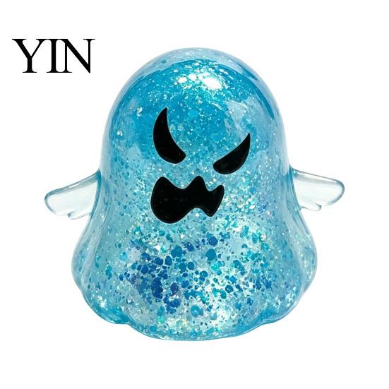 Elastic Squeezing Toy Halloween Ghost Stress Relief Toy, Spooky Glitter Squeeze Soft TPR Fidget Clear Sensory for Focus and Relaxation Slow Rebound