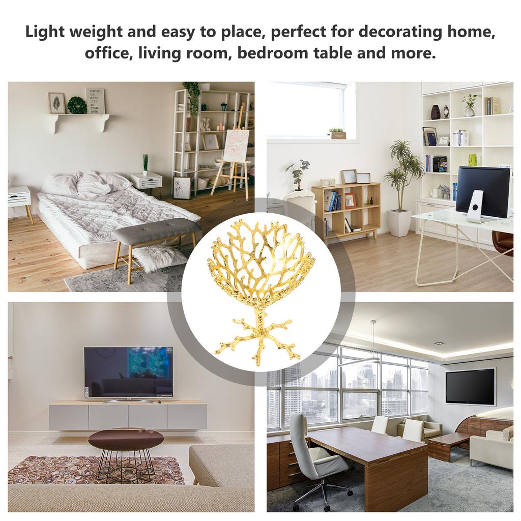 Hollow Crystal Ball Stand Alloy Metal Desktop Display Base for Sphere Decorative Centerpiece Home Office Living Room Bedroom