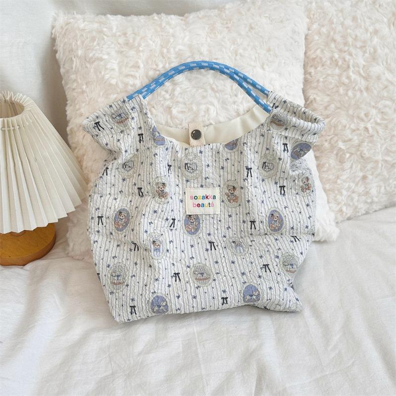 41 Embossed Cartoon Puppy Hand Bag Female Hand Shoulder Canvas Bag Going Out To Work Commuter Bag