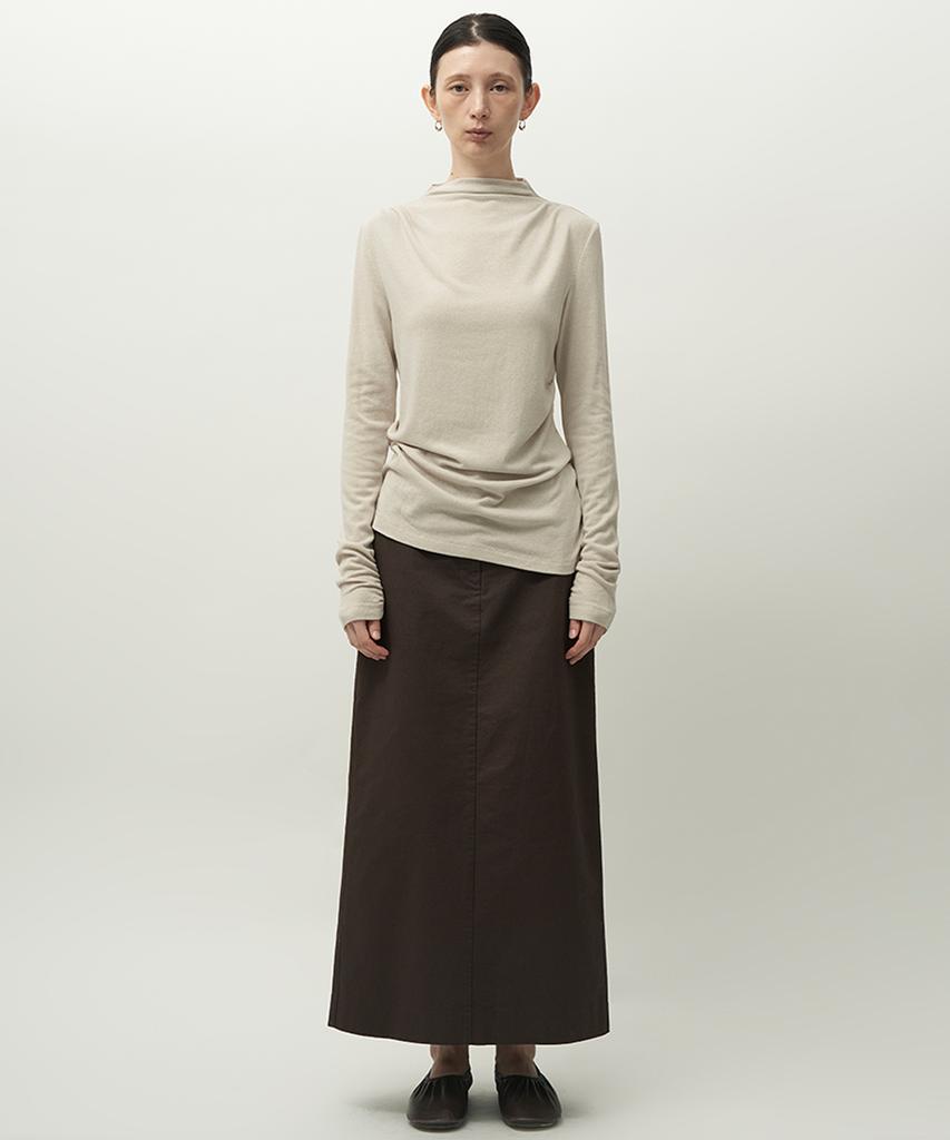 Leopeusaideuhwaiteulabel Drape Long Sleeve Oatmeal