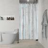 Blue Wood Plank Shower Curtain Rustic Design Weathered Texture Farmhouse Style Bath Decor Waterproof Fabric Vintage Look Home