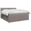Box Spring Bed with Mattress Taupe 140 X 190 Cm Fabric