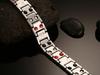 Rose Gold Color Titanium Steel Double Row Infrared Magnetic Bracelets Bangles Men Germanium Negative Fashion Jewelry