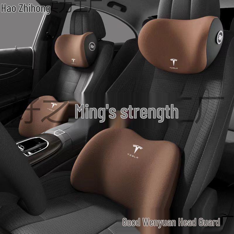 Appuie-têtes et supports lombaires en mousse à mémoire de forme pour Tesla Model 3