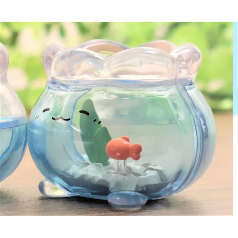 Latest Product In Stock Transparent Small Transparent Goldfish Tank Jun Expression  Desktop Decoration Cute Birthday Present