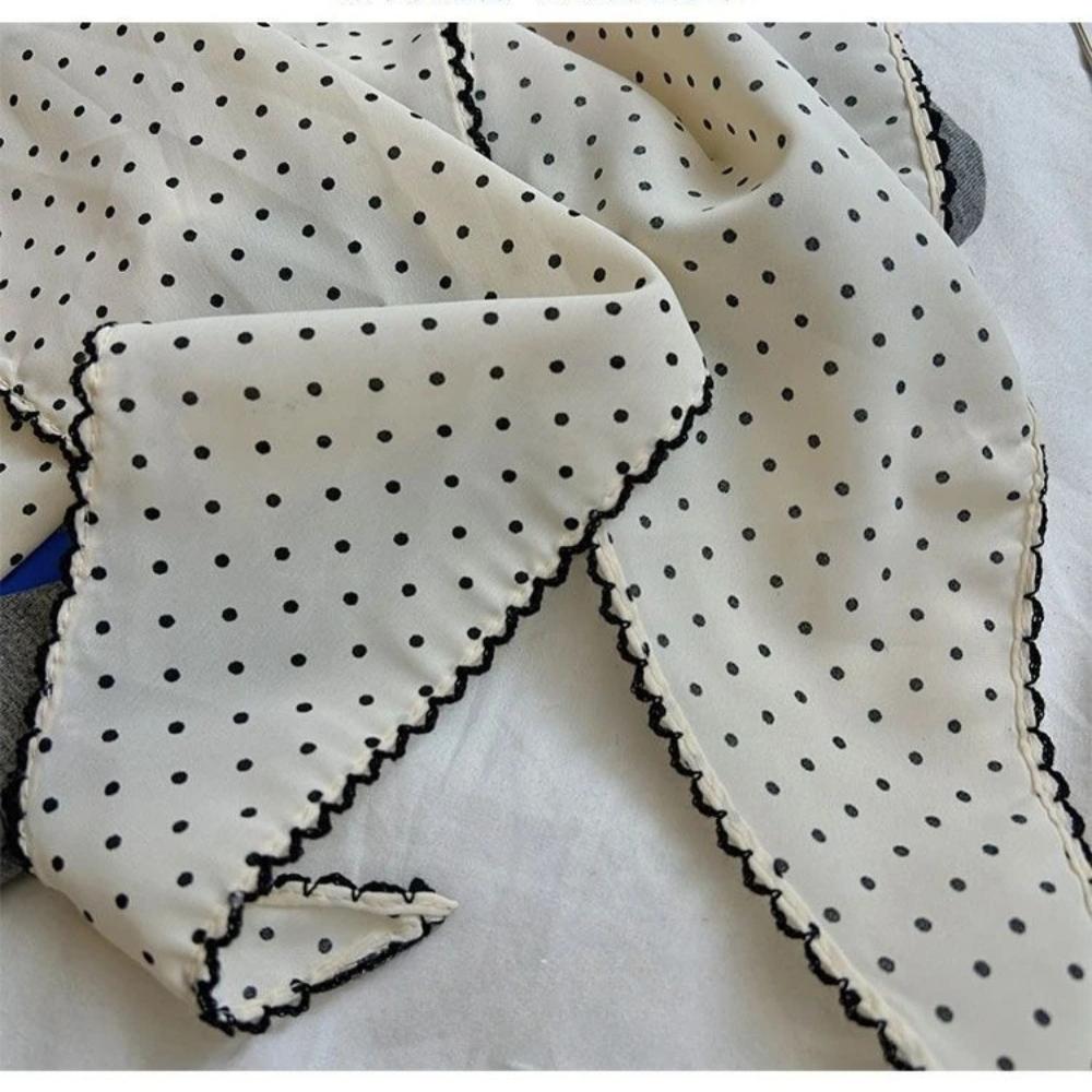 Aesthetic Thin Headscarf Neckerchief Versatile High-End Triangle Scarf for Women Artistic Fashion Outwear Bandana for Girls
