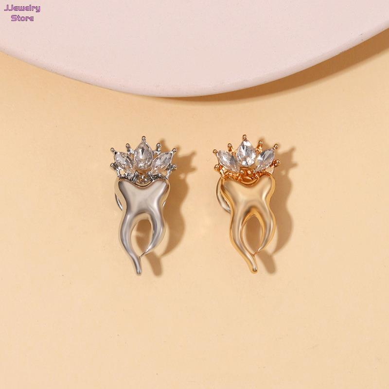 Cartoon Tooth Pins Protect Your Dental Enamel Pins Dentist Doctor Clothes Jewelry Collar Lapel Badge Brooch for Medical Students