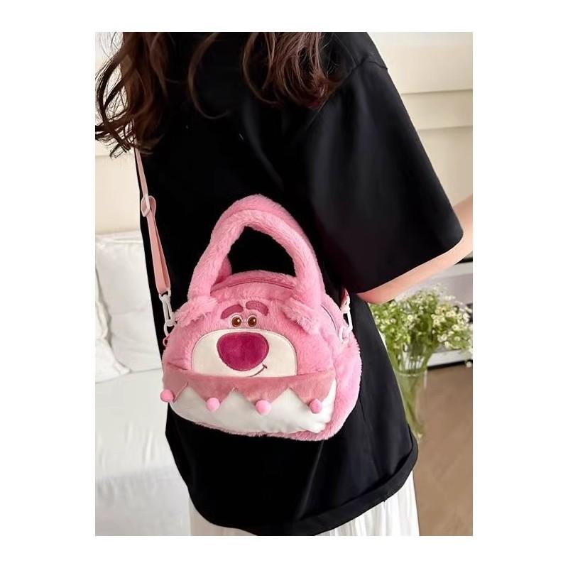 Kuromi Plush Crossbody Bag With Zipper Pocket For Daily Casual Use