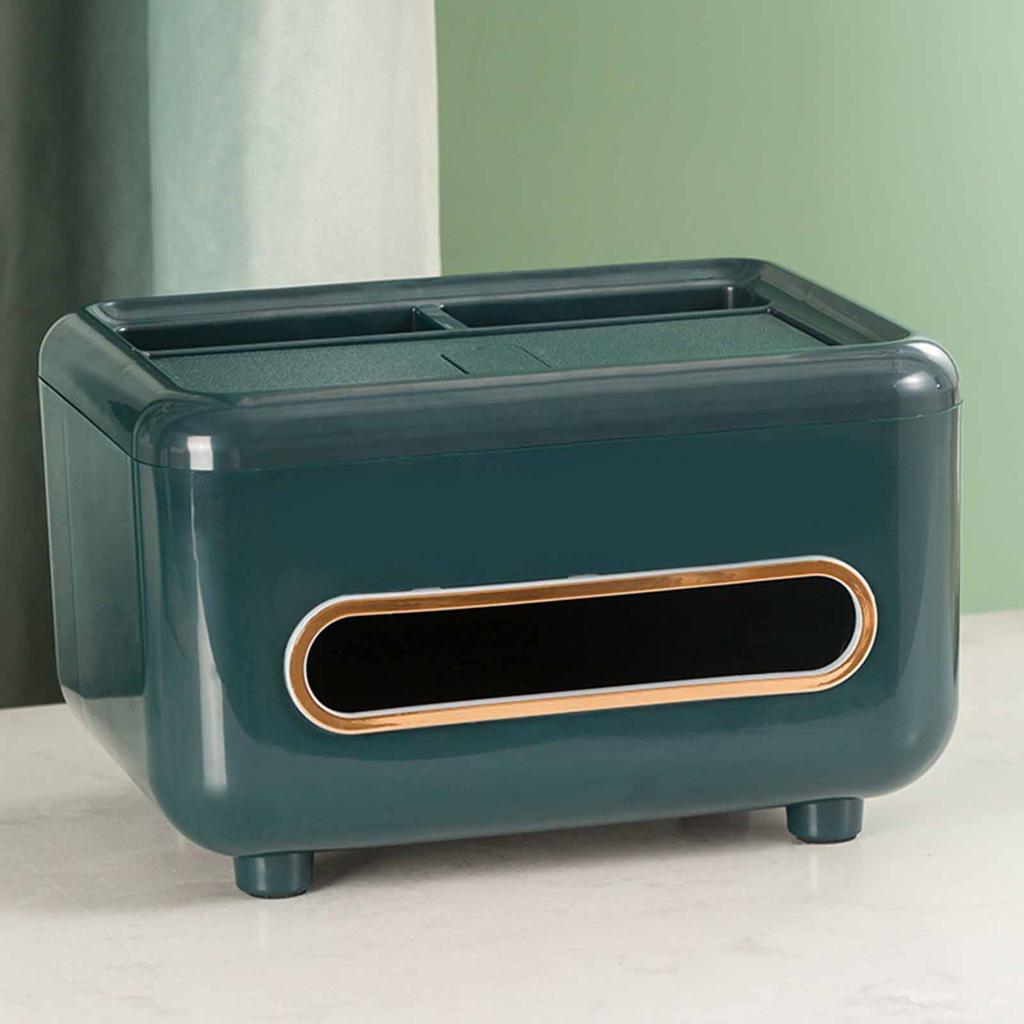 Desktop Tissue Box Multifunctional Home Tissue Dispenser Remote Control   Box for Living Room Restaurant