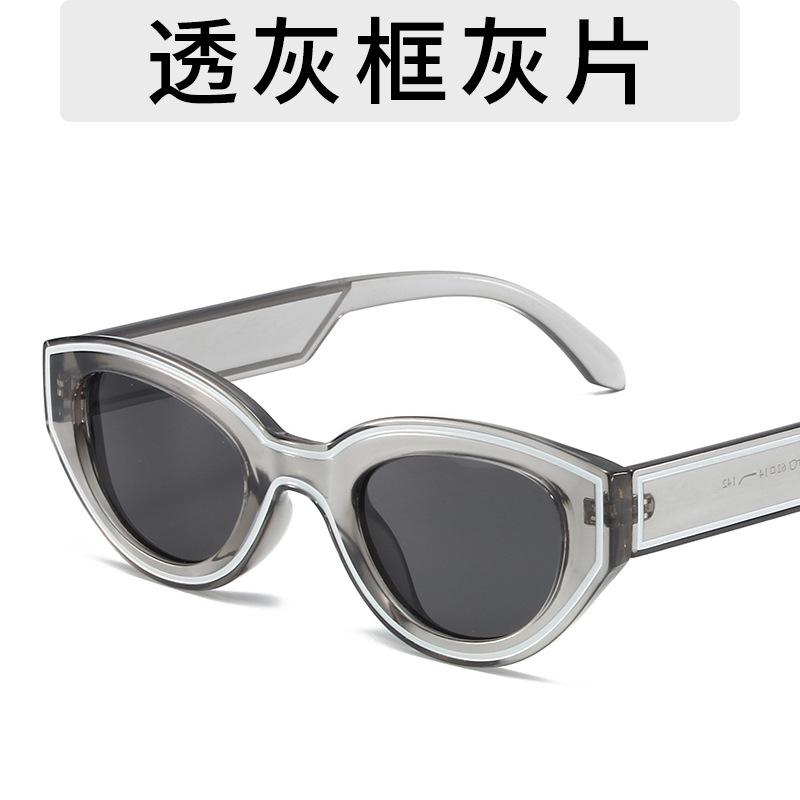 Fashion Unique Hip Hop Cat Eye Sunglasses Y2k Women Men Retro Oval Sun Glasses Ladies Beach Outdoor Popular Brand Design Eyewear
