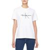 Calvin Klein Jeans Simple Letter Print Round Neck Short Sleeve T-Shirt Women Tops White 40WL259-YAA