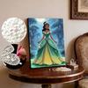 Pearl Painting Princess Tiana Green Gold Gradient Skirt Creative 5D Exquisite Landscape Sparkling Craft Home Wall Decor DIY Handmade Gift