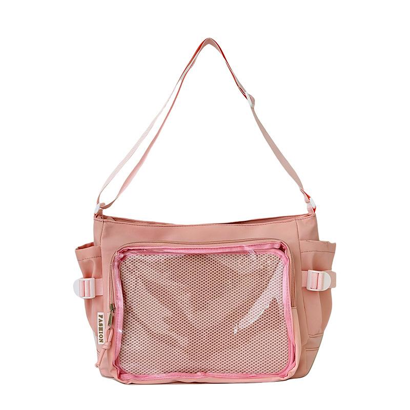 Women's High-capacity Mailman Bag Versatile Simple Transparent Shoulder Bag Messenger Bag Student Class Crossbody Bag Daily Commuting Bag Tote Bag