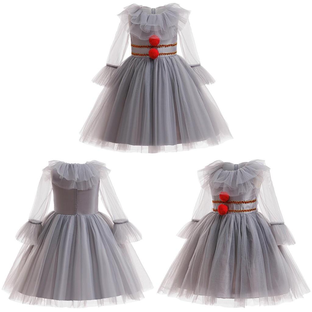 Kinder Halloween It Kostüm Kleid Mit Tüllstoff Für Kinder Party Spiel Und Cosplay