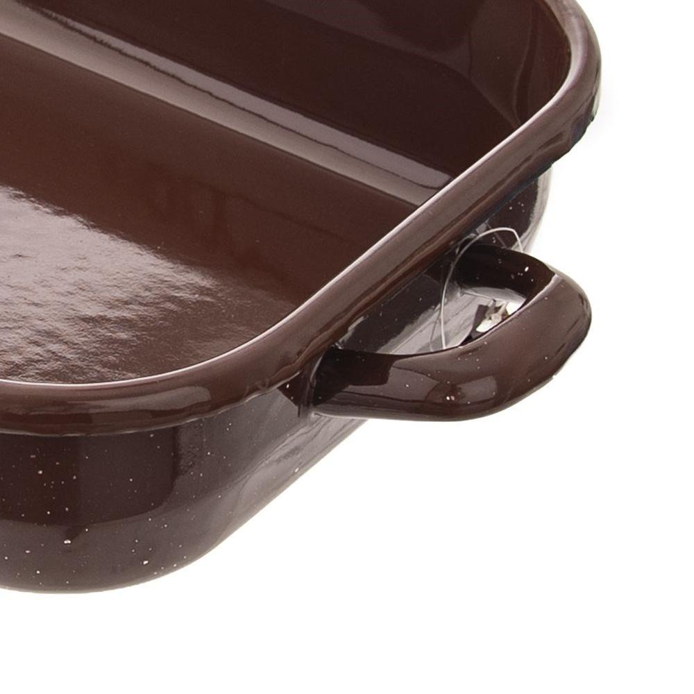 Rechteckige emaillierte Bratreine BRAUN 2,2 l, 34x18,5x6,5 cm