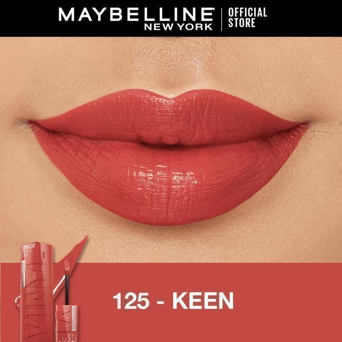 Lippenstift - MAYBELLINE - SuperStay Vinyl Ink - 125 Keen - Langanhaltend - Wasserfest